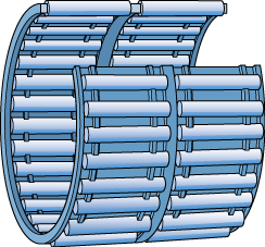 Double row needle roller bearing without Inner ring